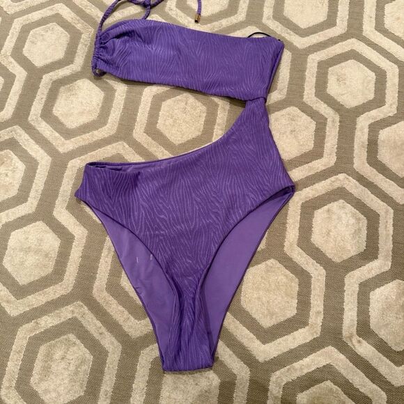 La Porte Swimwear One Piece Swimsuit in Purple M NWT - Picture 9 of 12